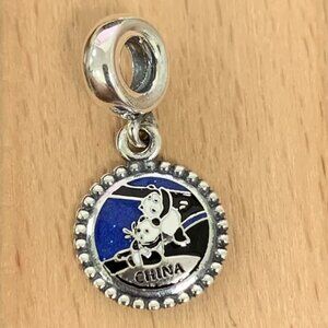Pandora China Panda Charm Travel Pendant, S925 Silver Bracelets
